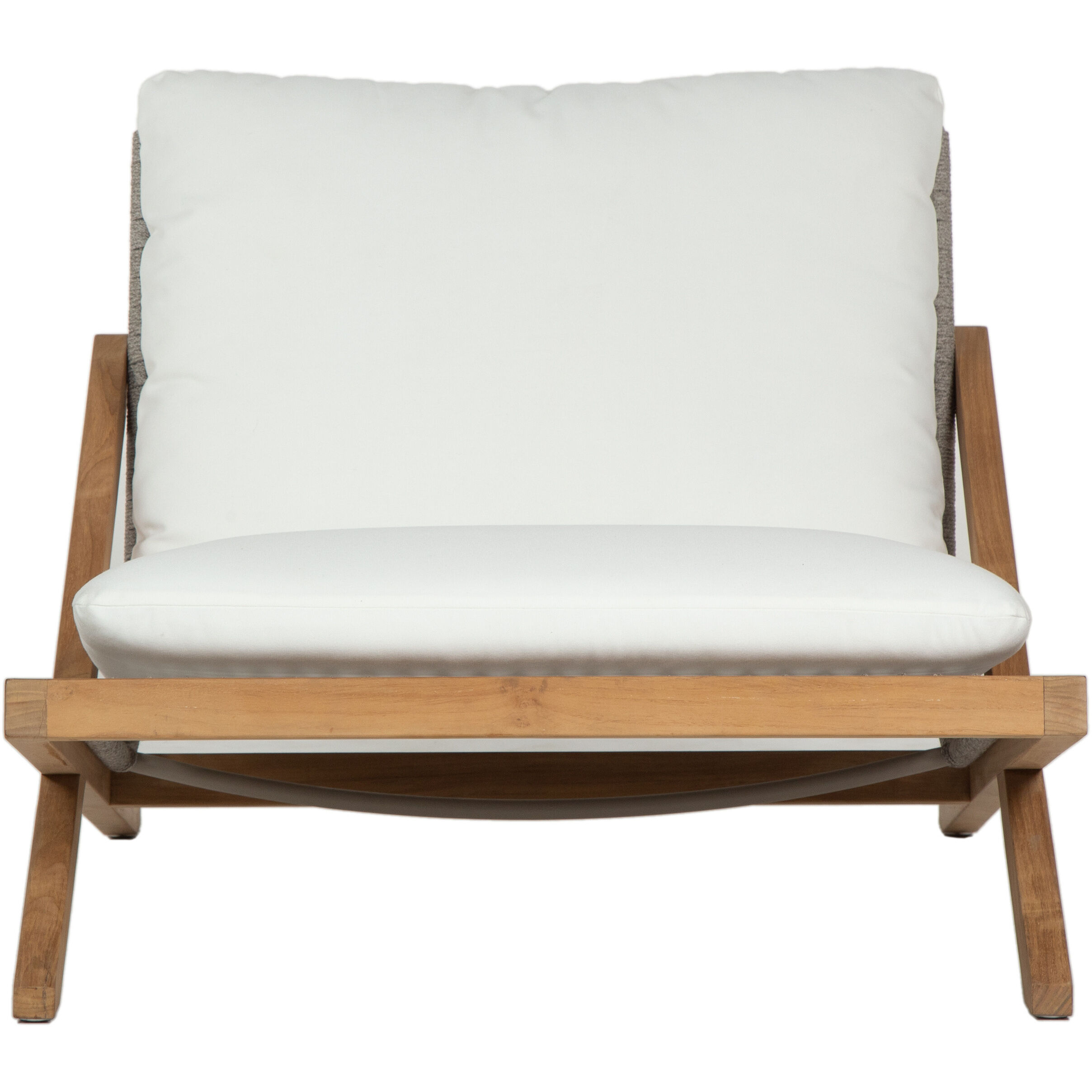 Bari Natural / Stinson White Outdoor Lounge Chair